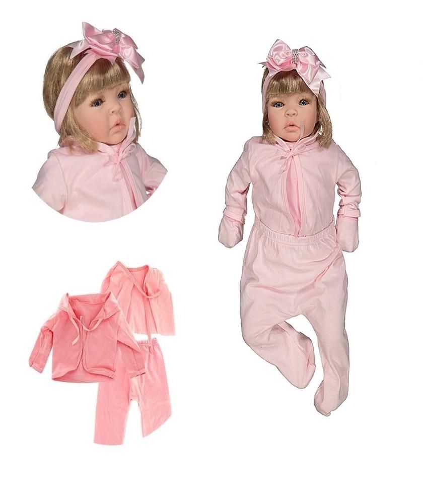 Boneca Baby Infantil Menina Reborn de Pano Em Promocao