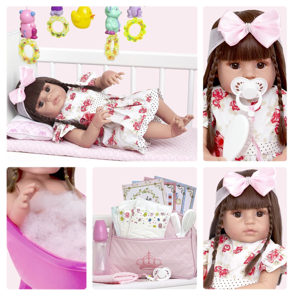 Boneca Bebê Reborn Real 18 Itens Bolsa Maternidade Promoção!