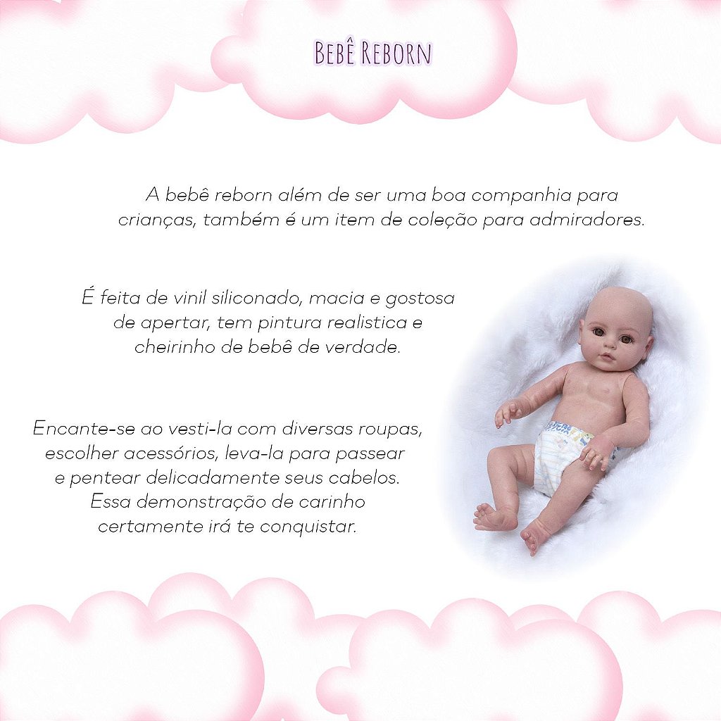 Boneca Bebê Reborn Realista Menina Silicone Pode Dar Banho no Shoptime