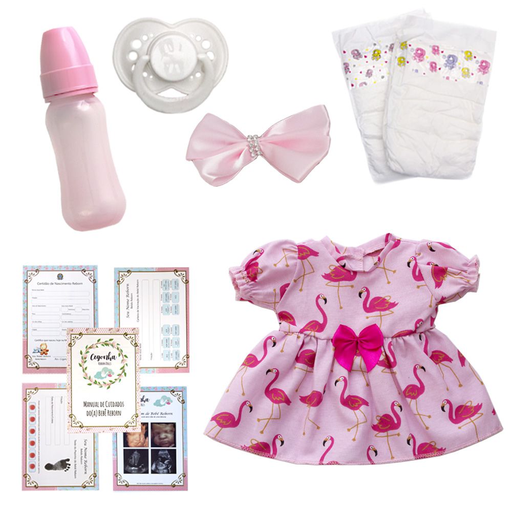 Boneca Reborn Bebe Menina 52cm Realista Silicone Enxoval - Chic Outlet -  Economize com estilo!