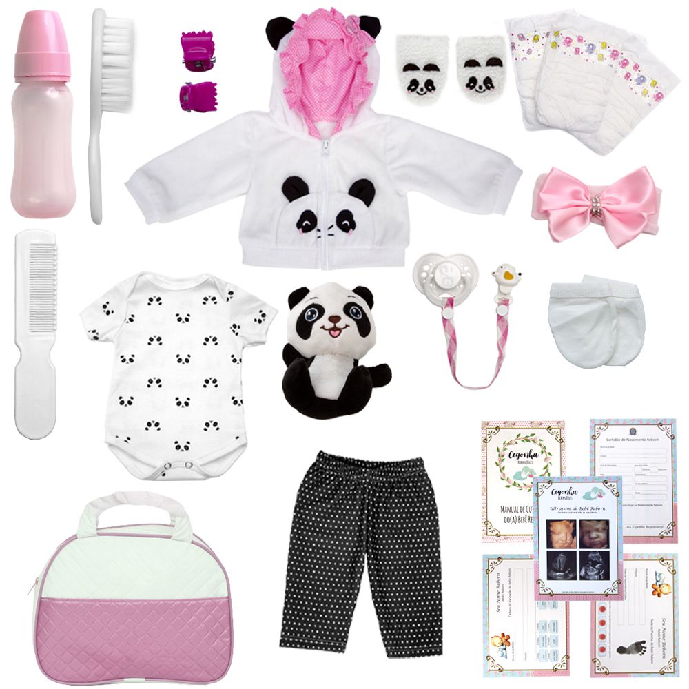 Boneca Reborn Panda Corpo De Silicone - Reborn Bebe