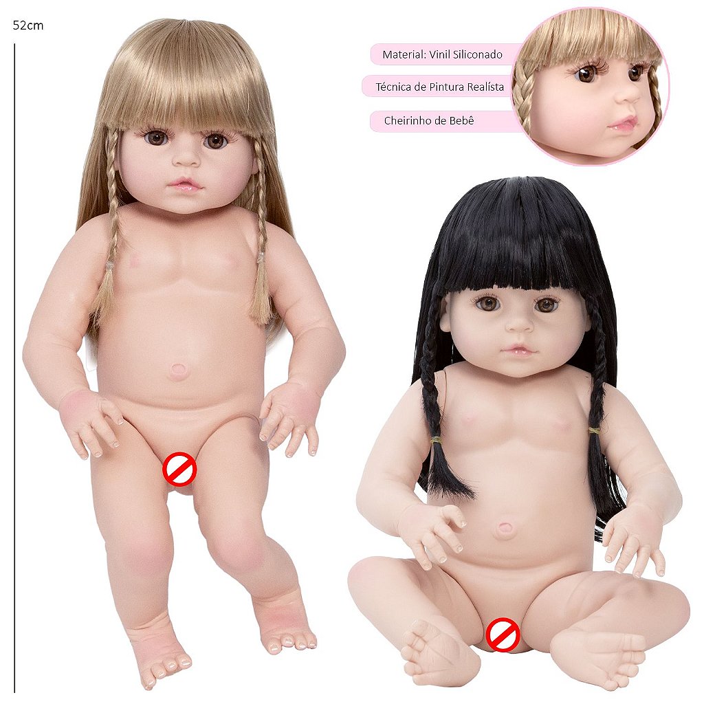 Bebê Reborn Manu 100% Silicone 55cm [LANÇAMENTO 2023] - Frete