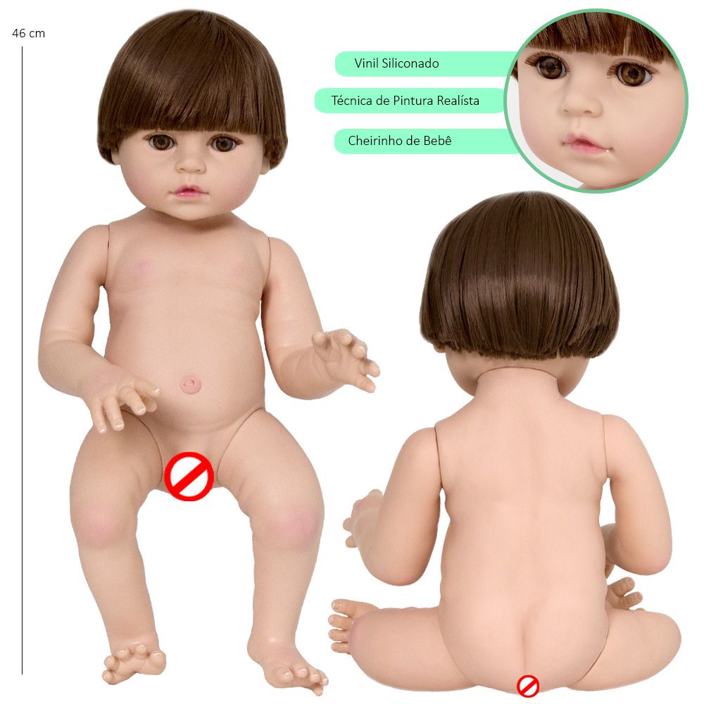 Bebe Reborn Girafinha Realista 100% Silicone + Acessórios