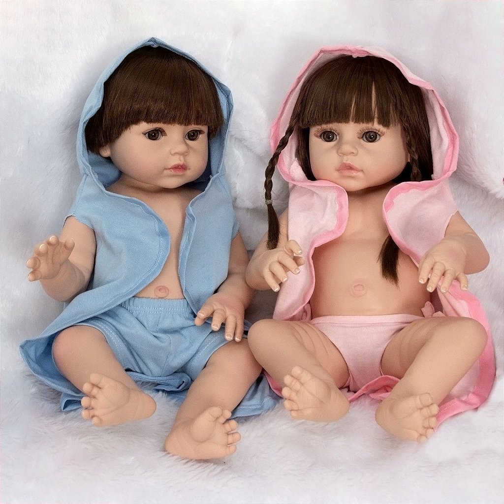 Bebê reborn realista boneca real twin A gemeos - Camarim de Sonhos