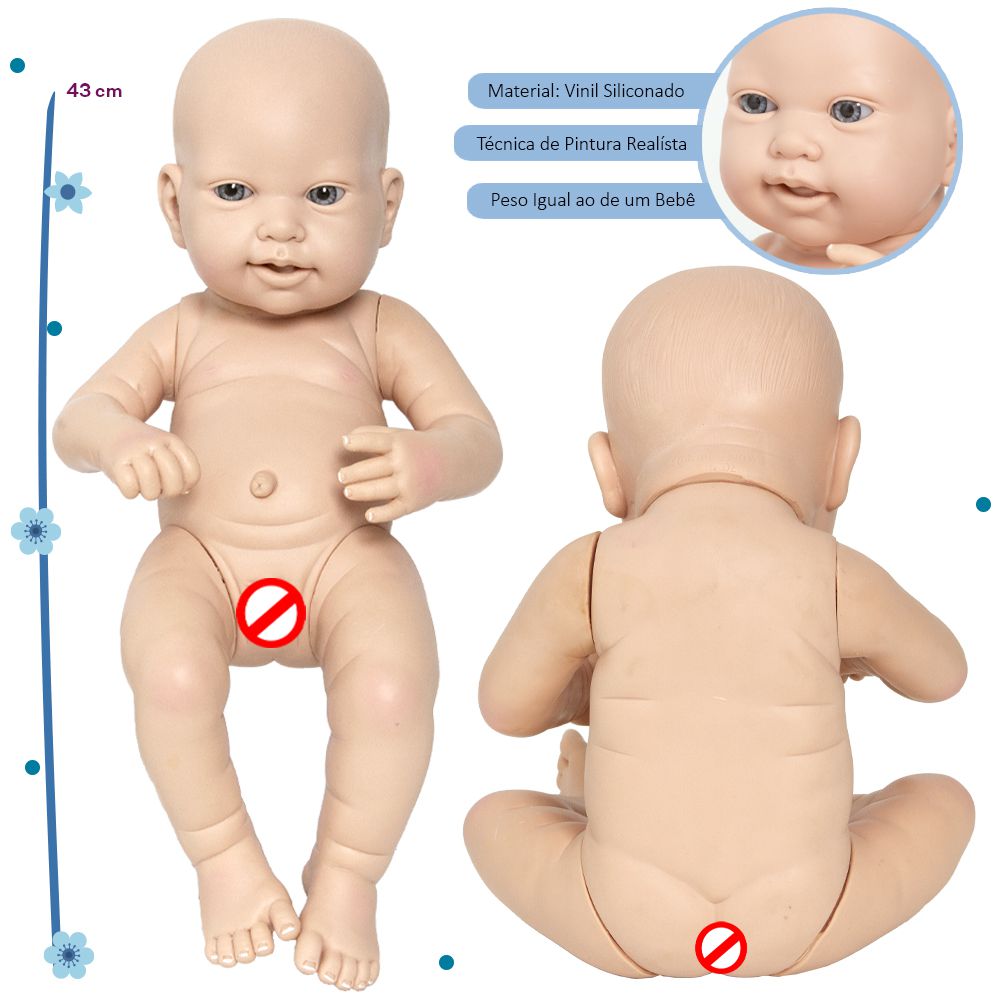 Boneco Reborn Menino Corpo de Silicone