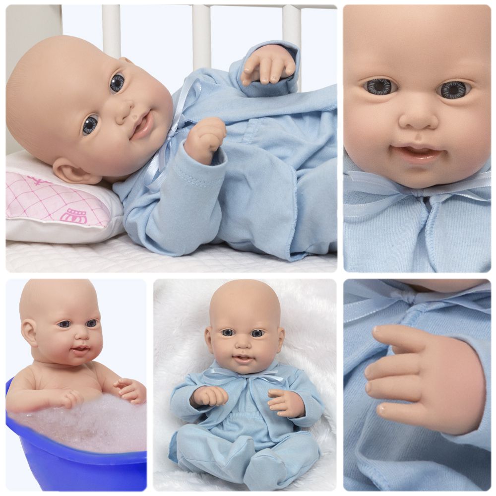 Bebê Reborn Menino Realista Recém Nascido Silicone Banho