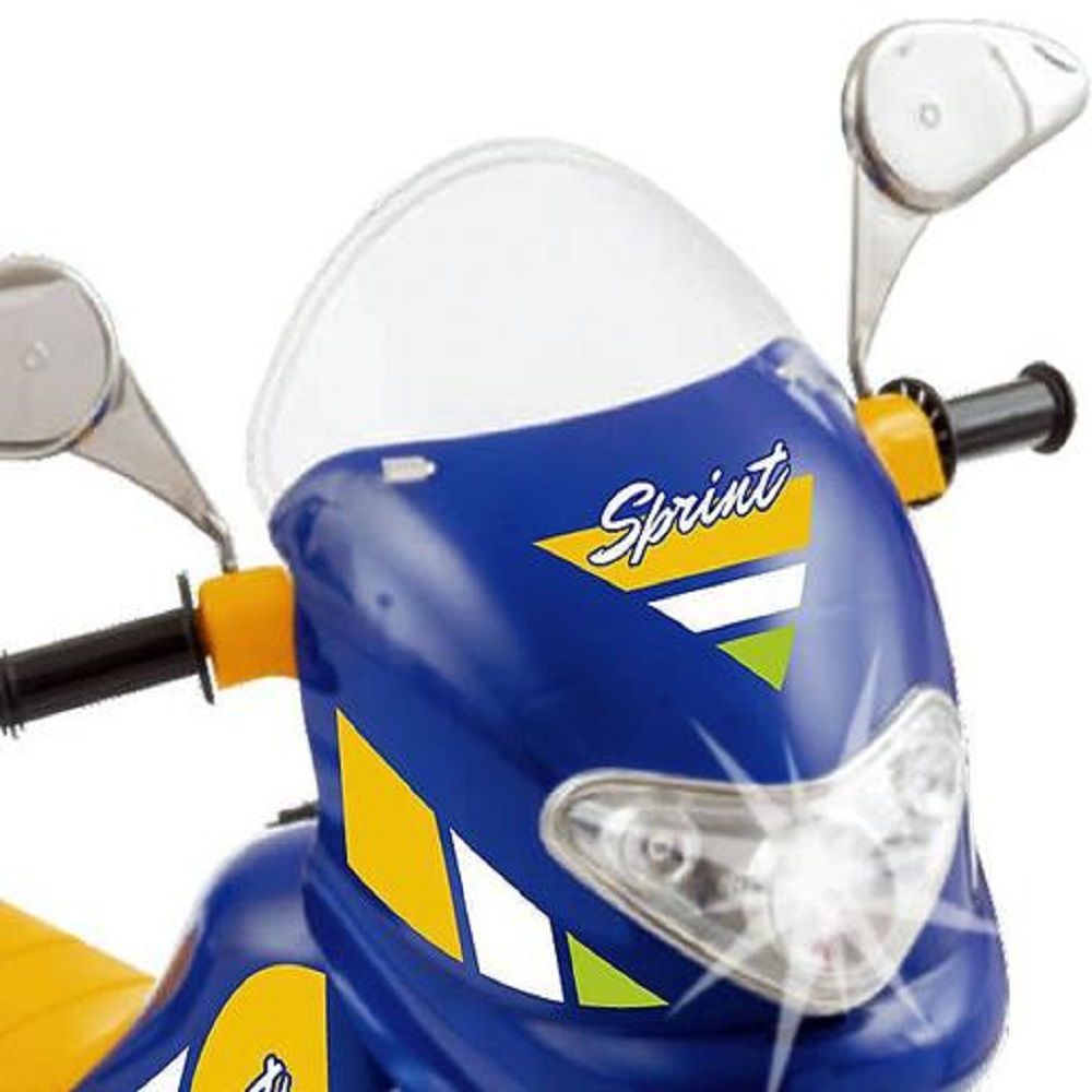 Moto Eletrica Infantil Biemme Sprint Turbo 12V Capacete Azul