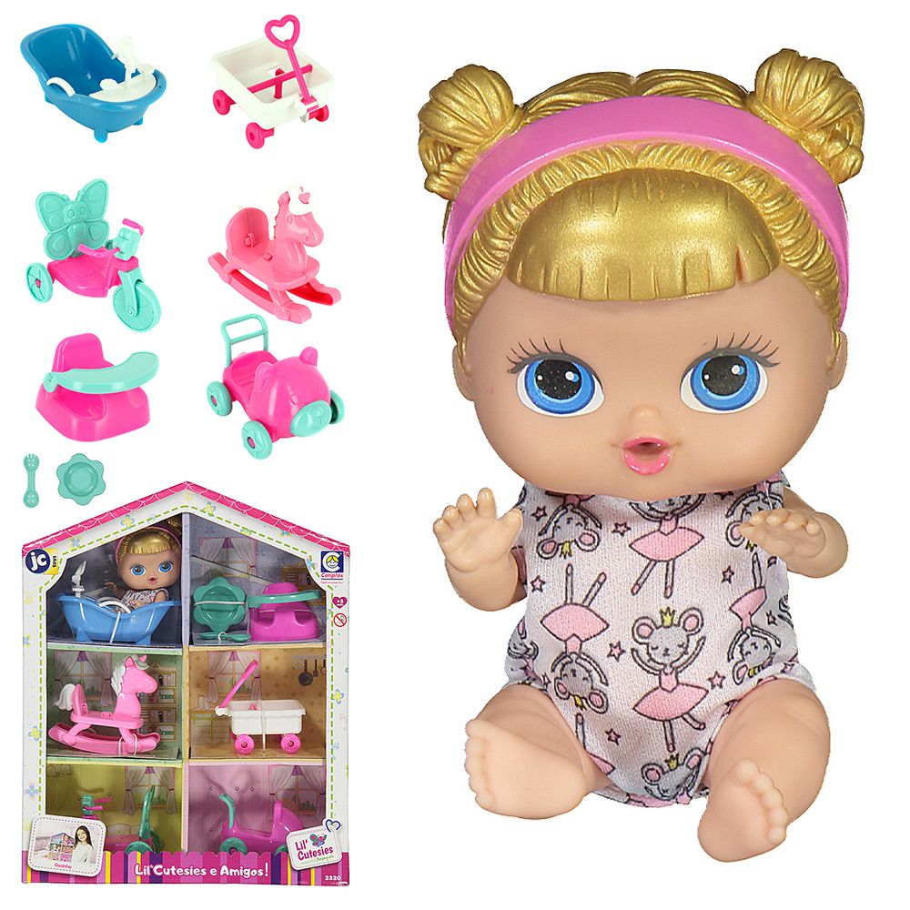 Bebê Conforto Com Boneca La New Reborn Infantil - Cotiplás 1848