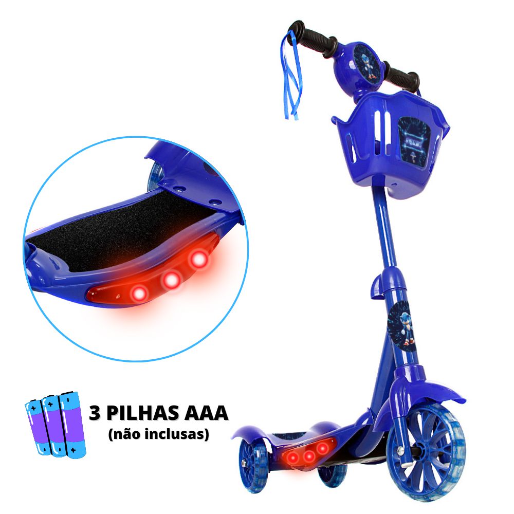 Brinquedo De Crianças Patinete Azul De Carros De Corrida em