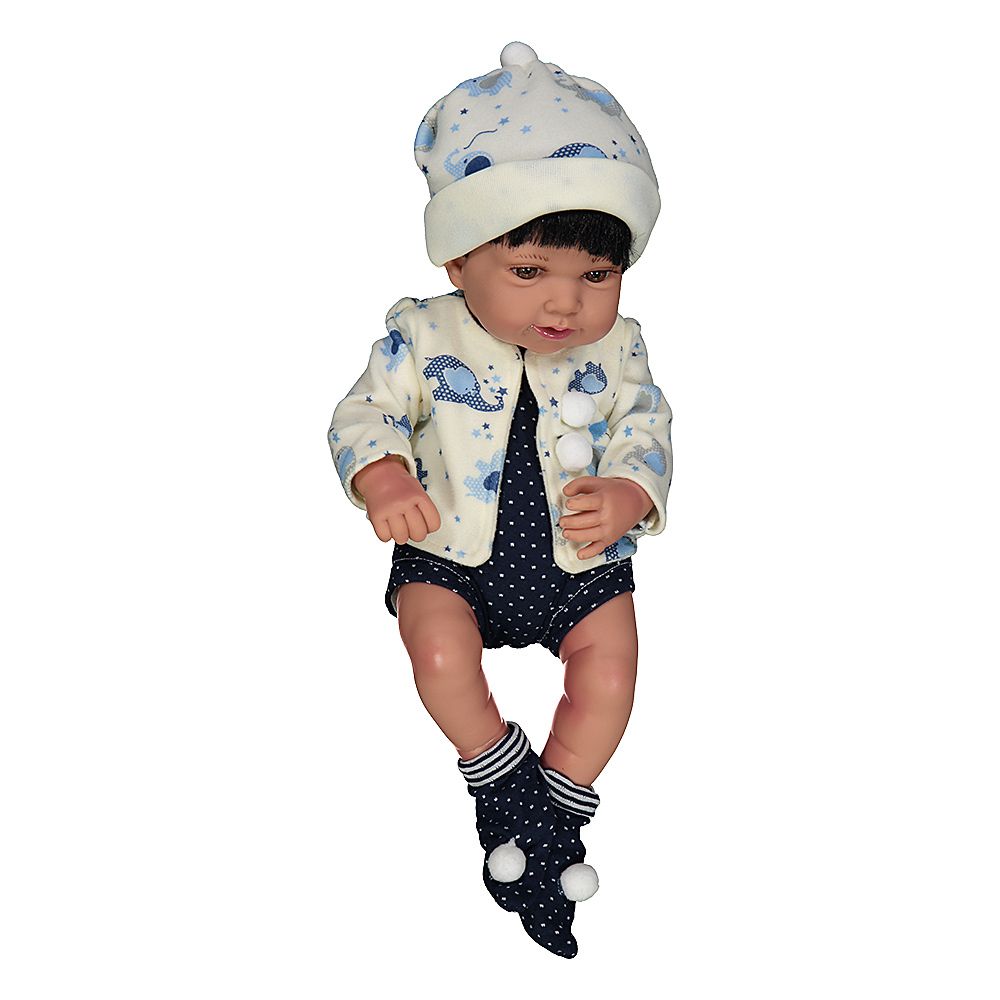 Boneca Bebê Reborn Anny Doll Baby com Macacão - Cotiplás