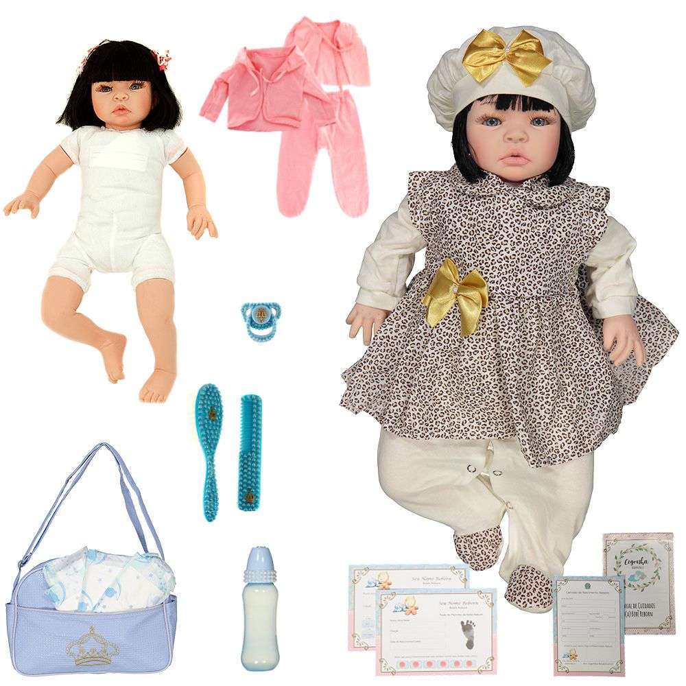 Boneca Kawaii Tipo Reborn Com Bolsa Maternidade + 23 Itens - Cegonha Reborn  Dolls - Bonecas - Magazine Luiza