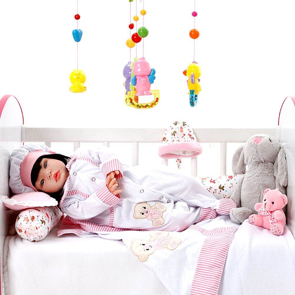 Boneca Bebe Reborn Ursa Charme Branco Cegonha Reborn Dolls - USA Magazine