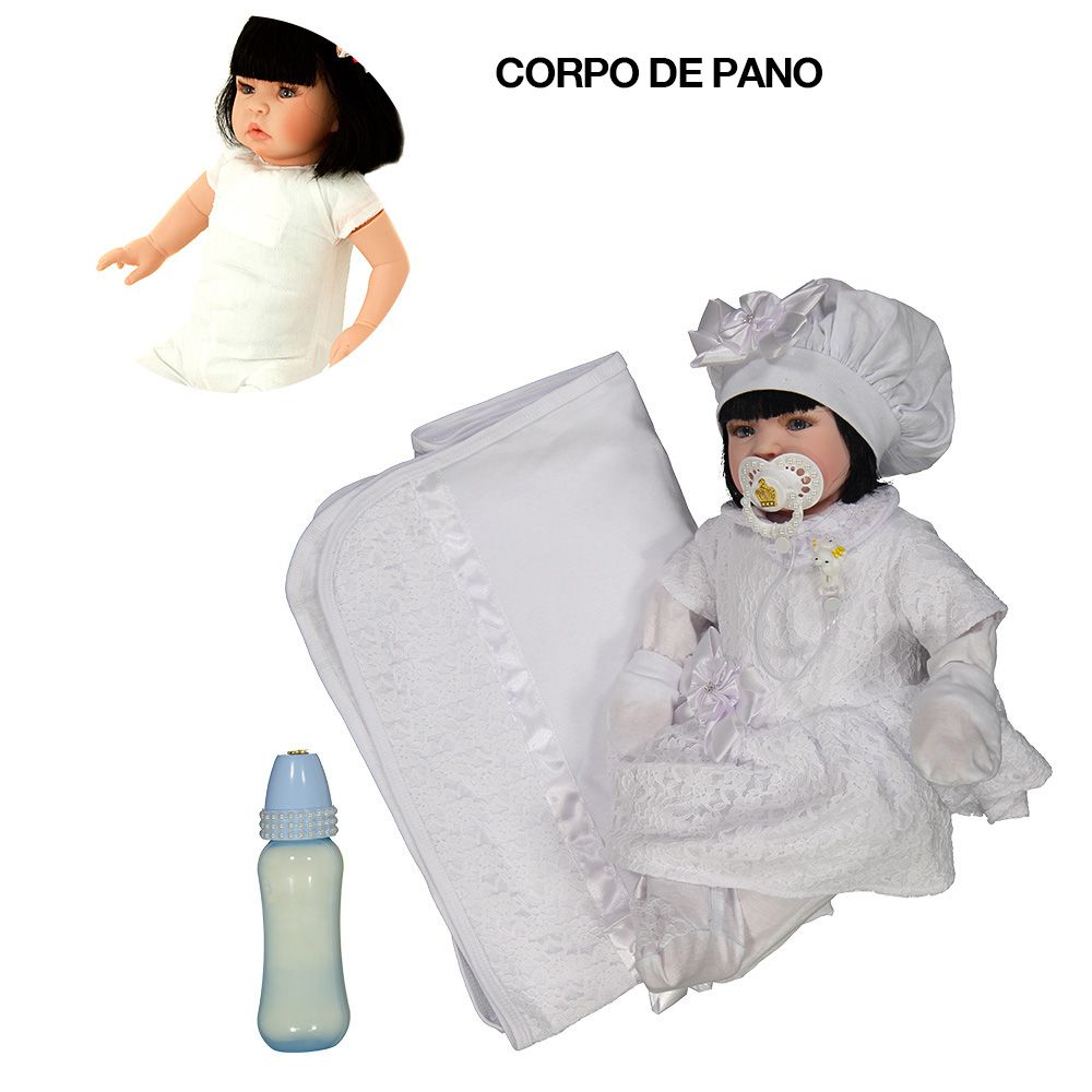 Boneca Bebe Reborn Ursa Charme Branco Cegonha Reborn Dolls - USA Magazine