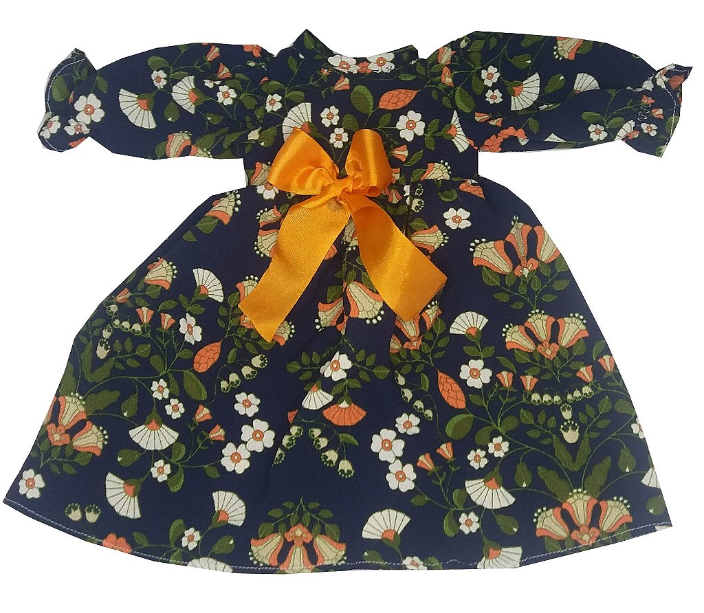 Roupa para Boneca - Kit Vestido Floral - Veste Bonecas tipo Baby