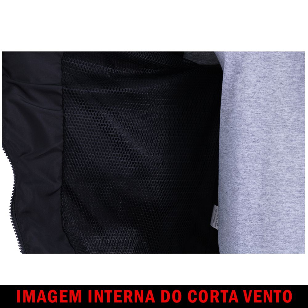 Jaqueta Corta Vento com Zíper Gola Alta Com forro Premium Marphim Preto Básico