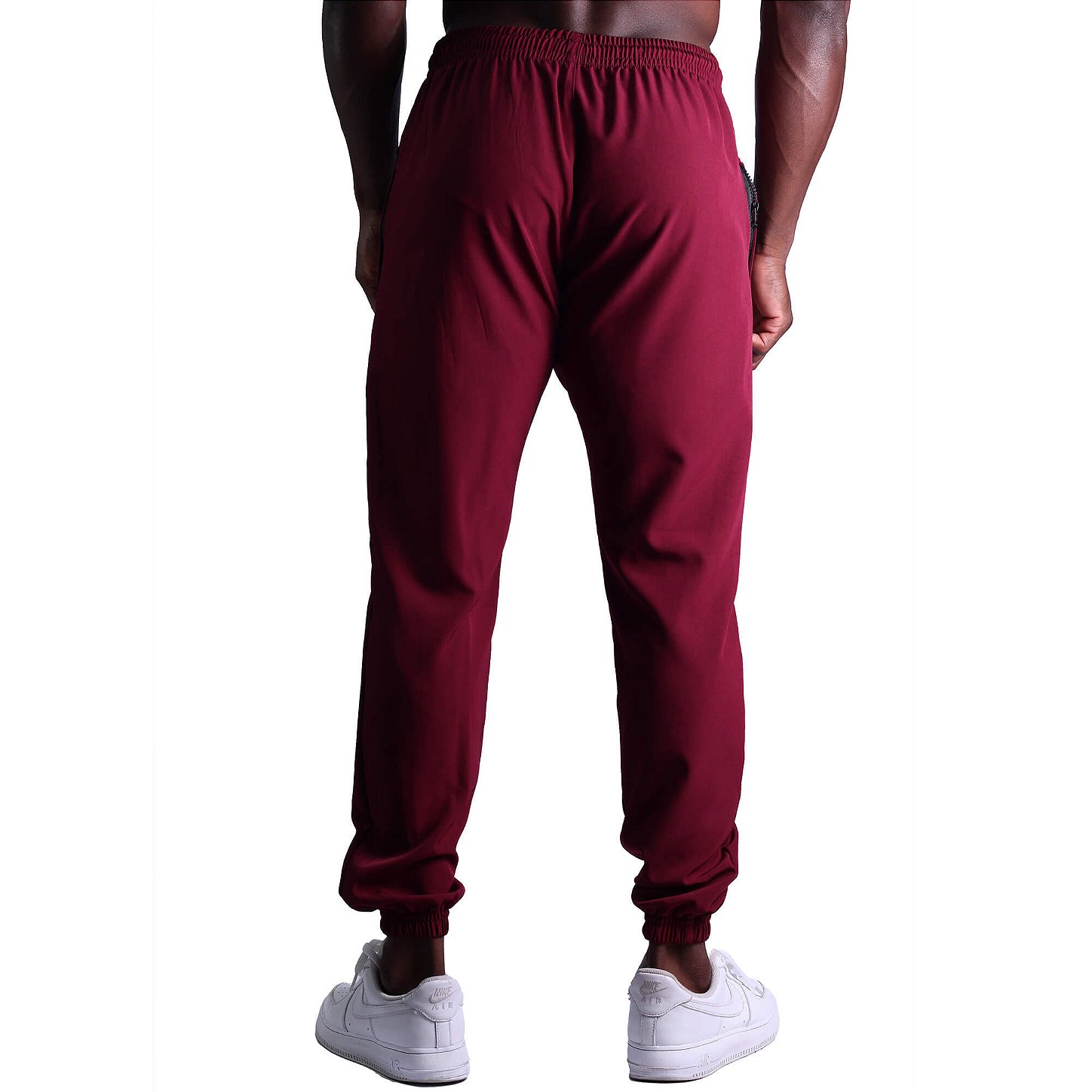 Calça De Tactel Com Elastano MXD Conceito Com Bolso Zíper Vermelho