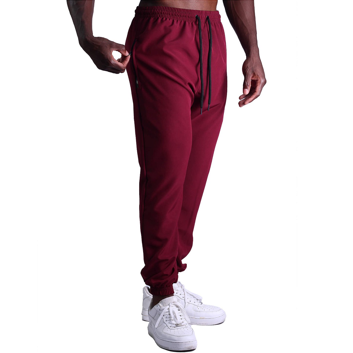 Calça De Tactel Com Elastano MXD Conceito Com Bolso Zíper Vermelho