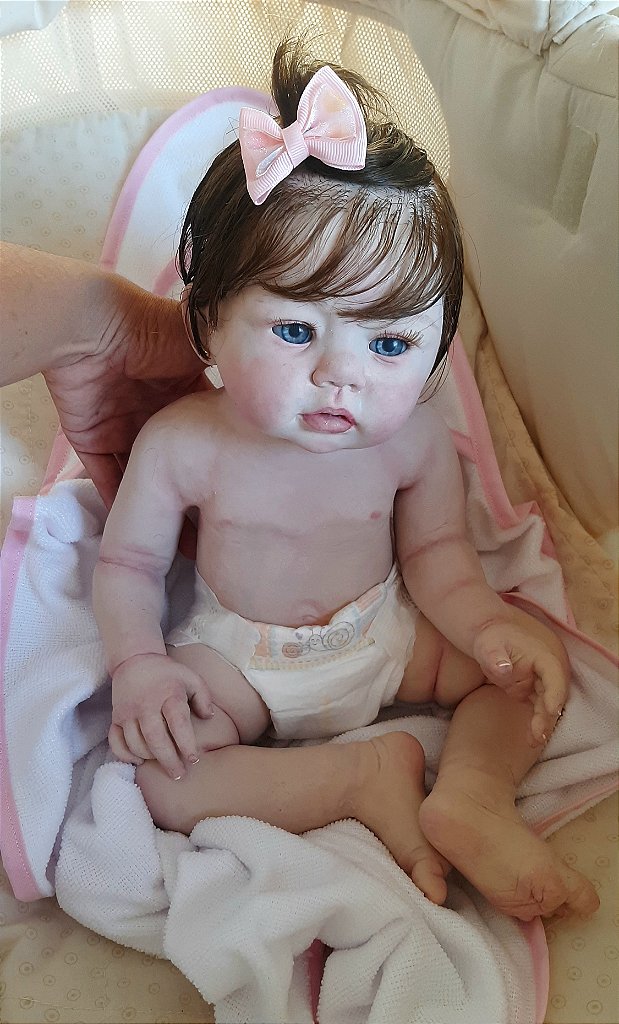 Bebe Reborn Silicone solido Ultra Realista Mama e faz Xixi