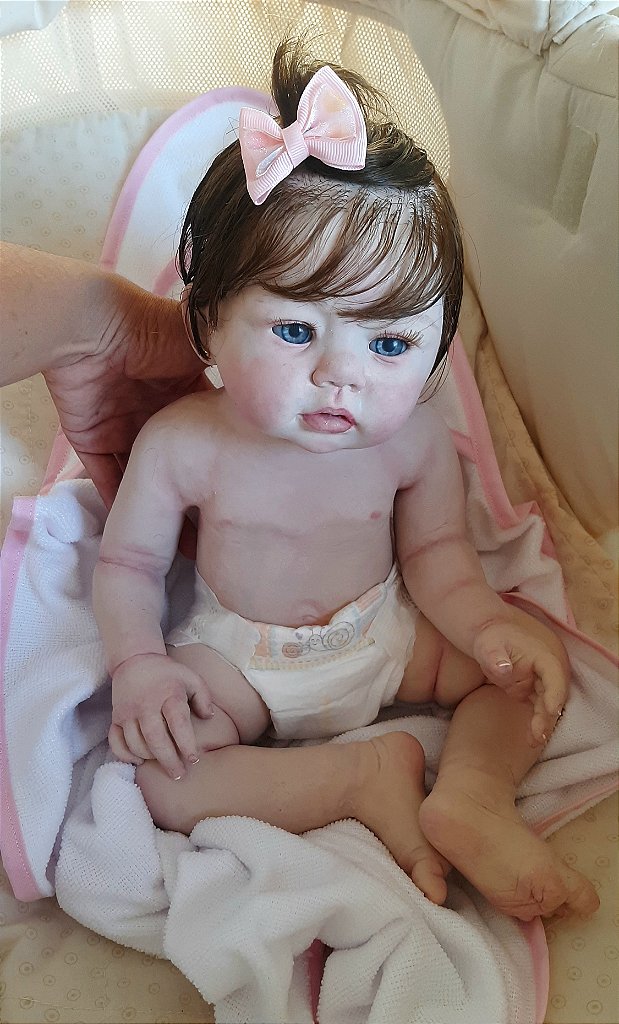 Bebê Reborn Super Realista Manu Silicone Sólido Banho Xixi