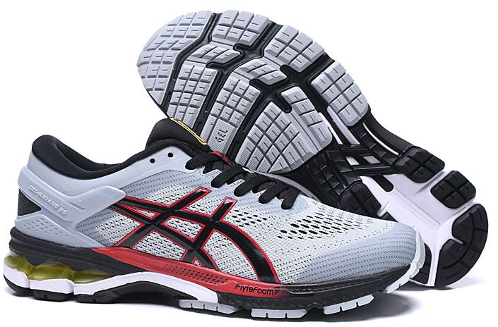 asics cinza e vermelho