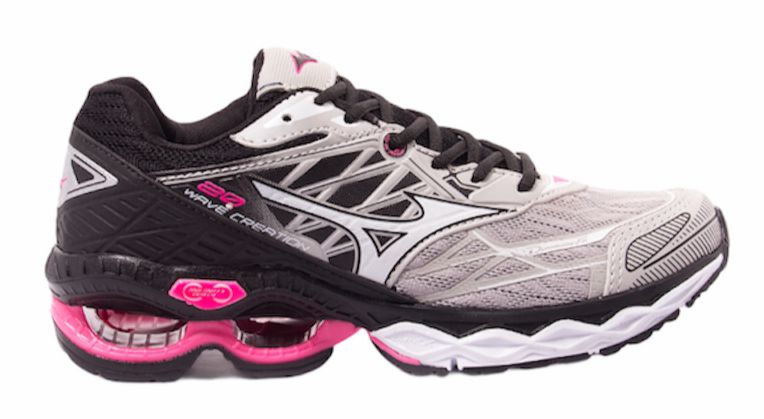 mizuno wave cinza e rosa