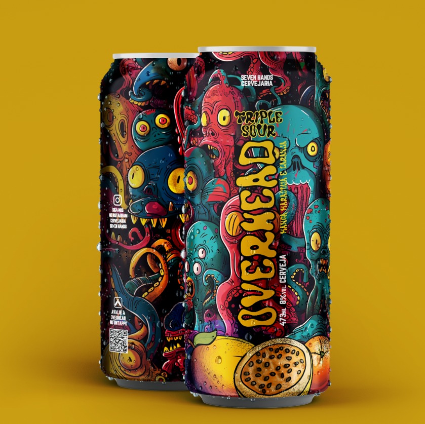Cerveja Seven Hands - Overhead Triple Sour (Manga, Maracuja e
