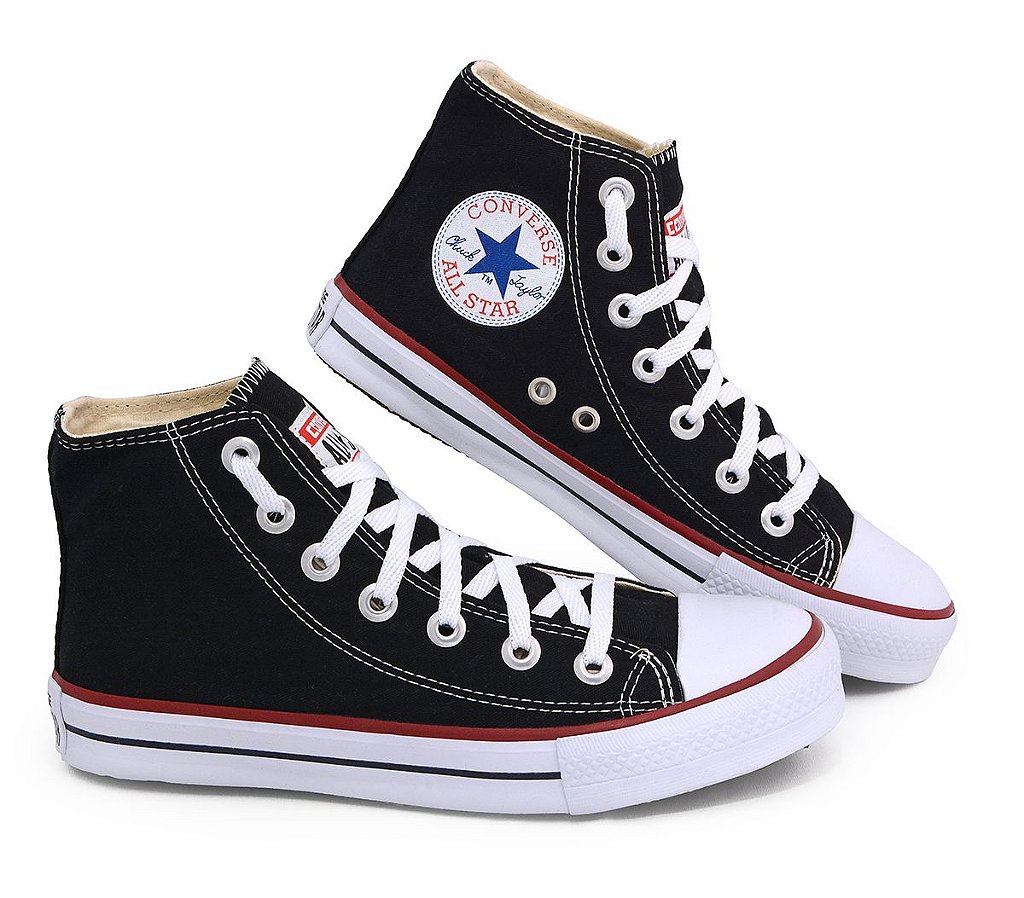 all star preto lona