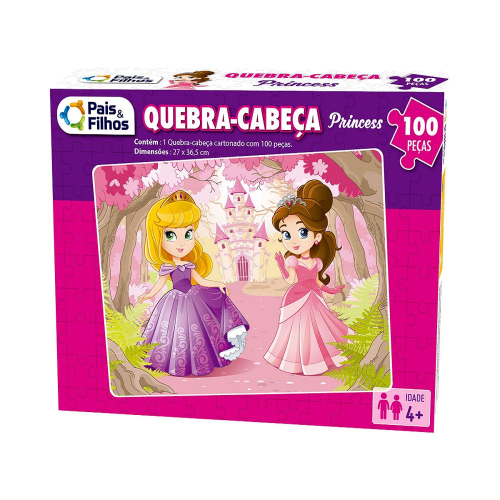 Jogo Quebra Cabeca Infantil Princesas - 28 Pecas Grandes