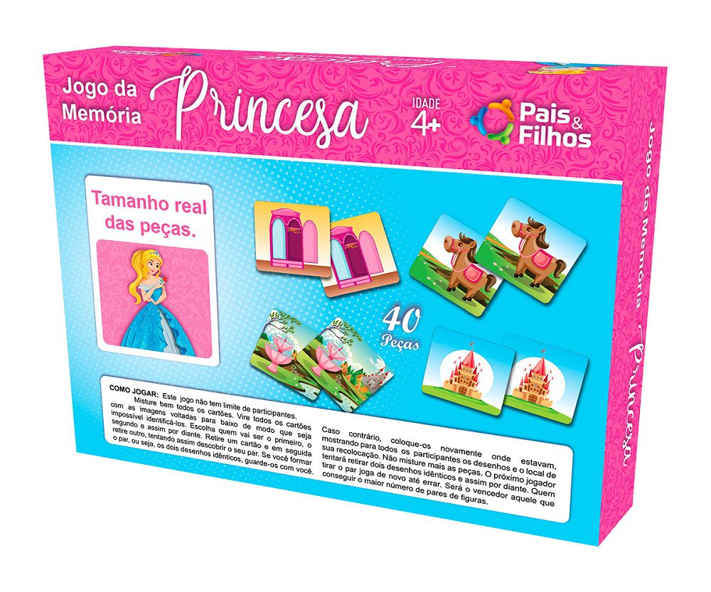 Jogo da Memória - Disney - Princesas - 2161 Grow - Real Brinquedos