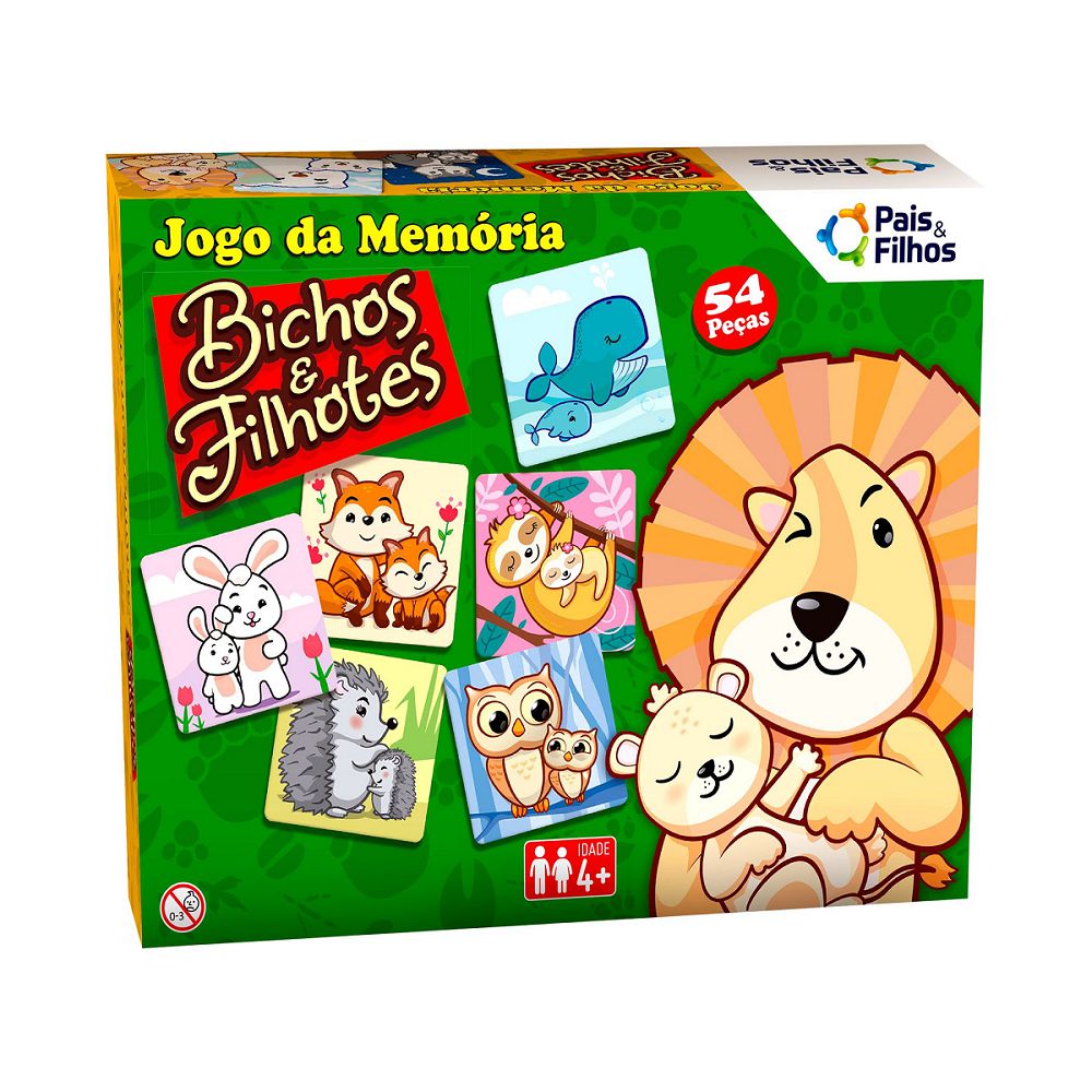 Jogo Da Memoria Super Divertido Jogo Com Bichinhos - Papelaria Roveda