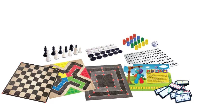 Kit Jogos Tabuleiro Clássicos Xadrez Dama e Torre Madeira Equilíbrio -  PERSON - Jogo de Dominó, Dama e Xadrez - Magazine Luiza