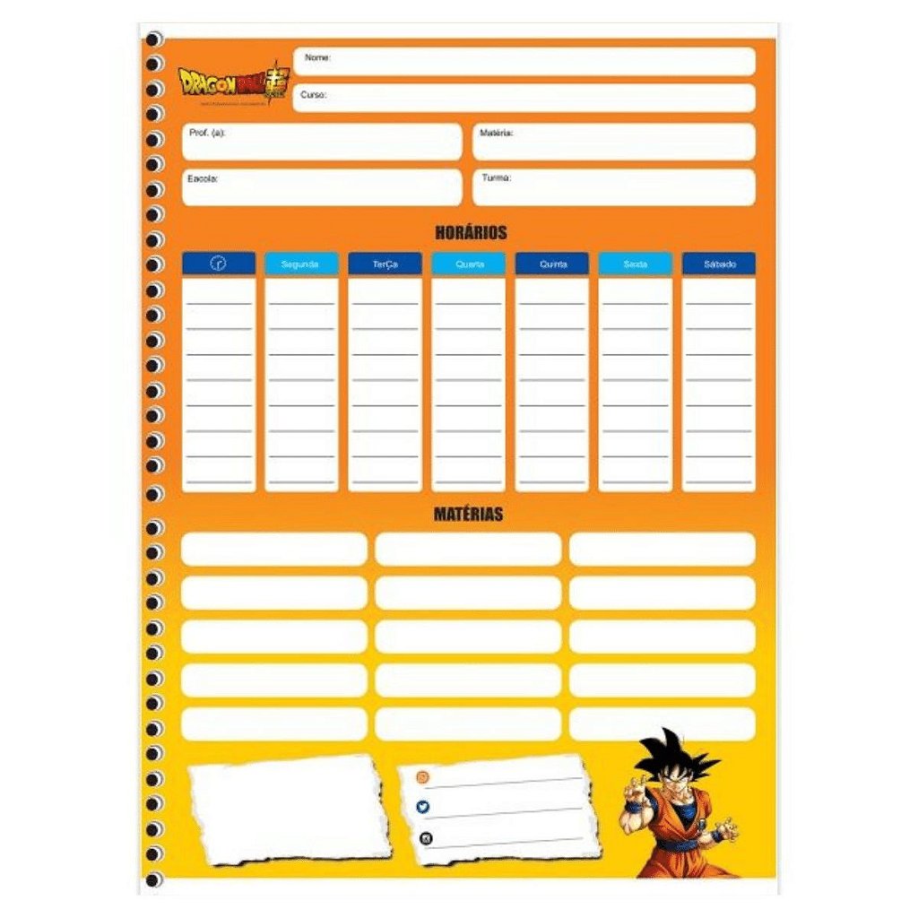 Caderno Universitário 15m 240 Folhas Dragon Ball Z 10275 SÃO DOMINGOS - A  Casa das Artes - A Sua Loja de Materiais Artísticos Online