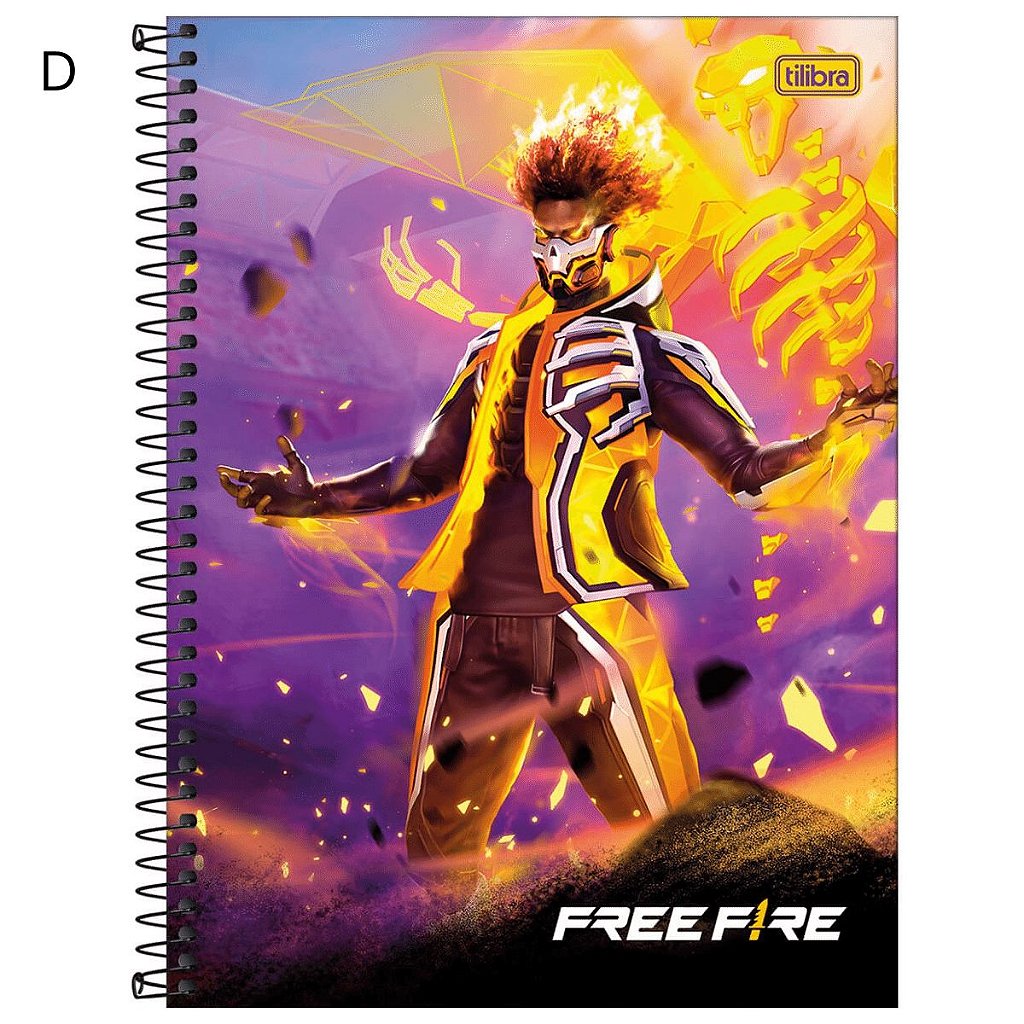 Caderno 1 Matéria Free Fire Jogo Menino Masculino Capa Dura - Papelaria  Roveda