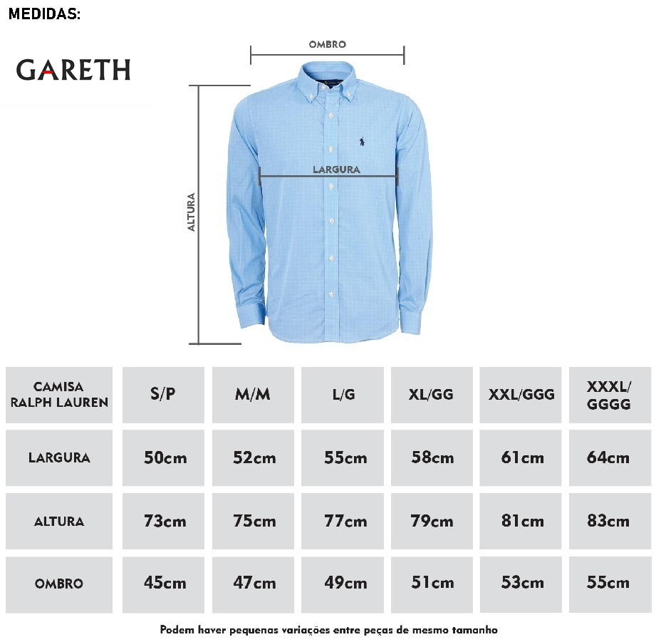 Camisa Ralph Lauren Masculina Custom Fit Xadrez Azul - Gareth | Store Men