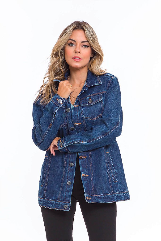 Jaqueta jeans deals com bolso interno