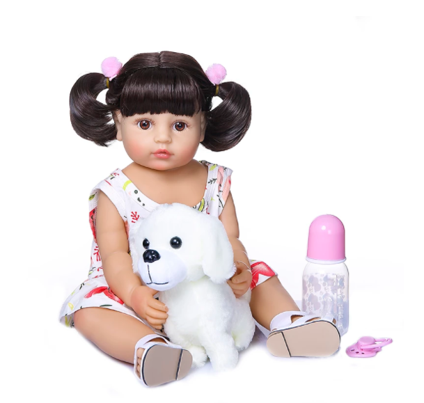 Boneca bebe reborn princesa original realista silicone 55 cm nova baby