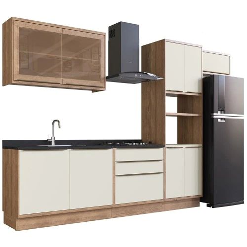 COZINHA COMPLETA MODULAR - ÉDEZ UNE - 9 PORTAS, 3 GAVETAS - Casa