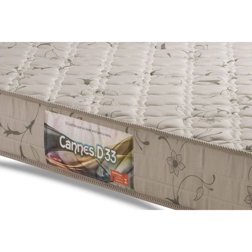 COLCHÃO CANNES HERVAL ESPUMA D33 VIUVA 128X188X14 - Casa do Conforto