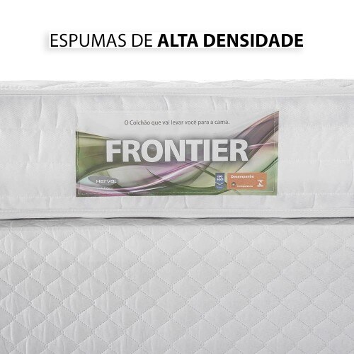 Colchão Herval Frontier Espuma D45 - Casal 138x188 - Casa do Conforto