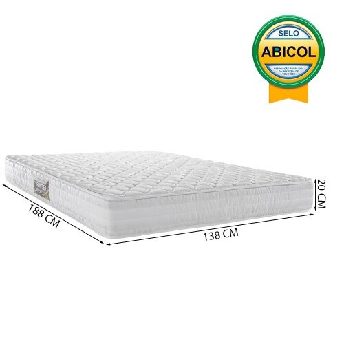 Colchão Herval Frontier Espuma D45 - Casal 138x188 - Casa do Conforto