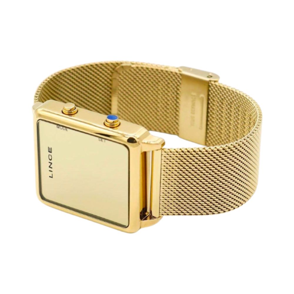 Relogio Lince Digital Led Feminino Dourado MDG4619L - Moment - nos