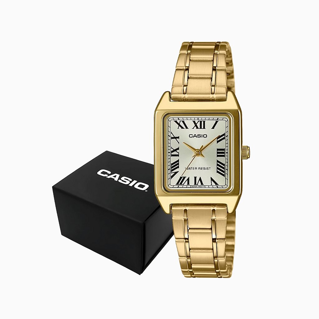 Relógio Casio Feminino Analógico Dourado LTP-V007G-9BUDF-SC