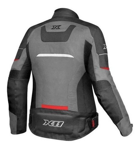 Jaqueta X11 One 2 Preto/Cinza/Vermelho - Menta Motos - A Melhor