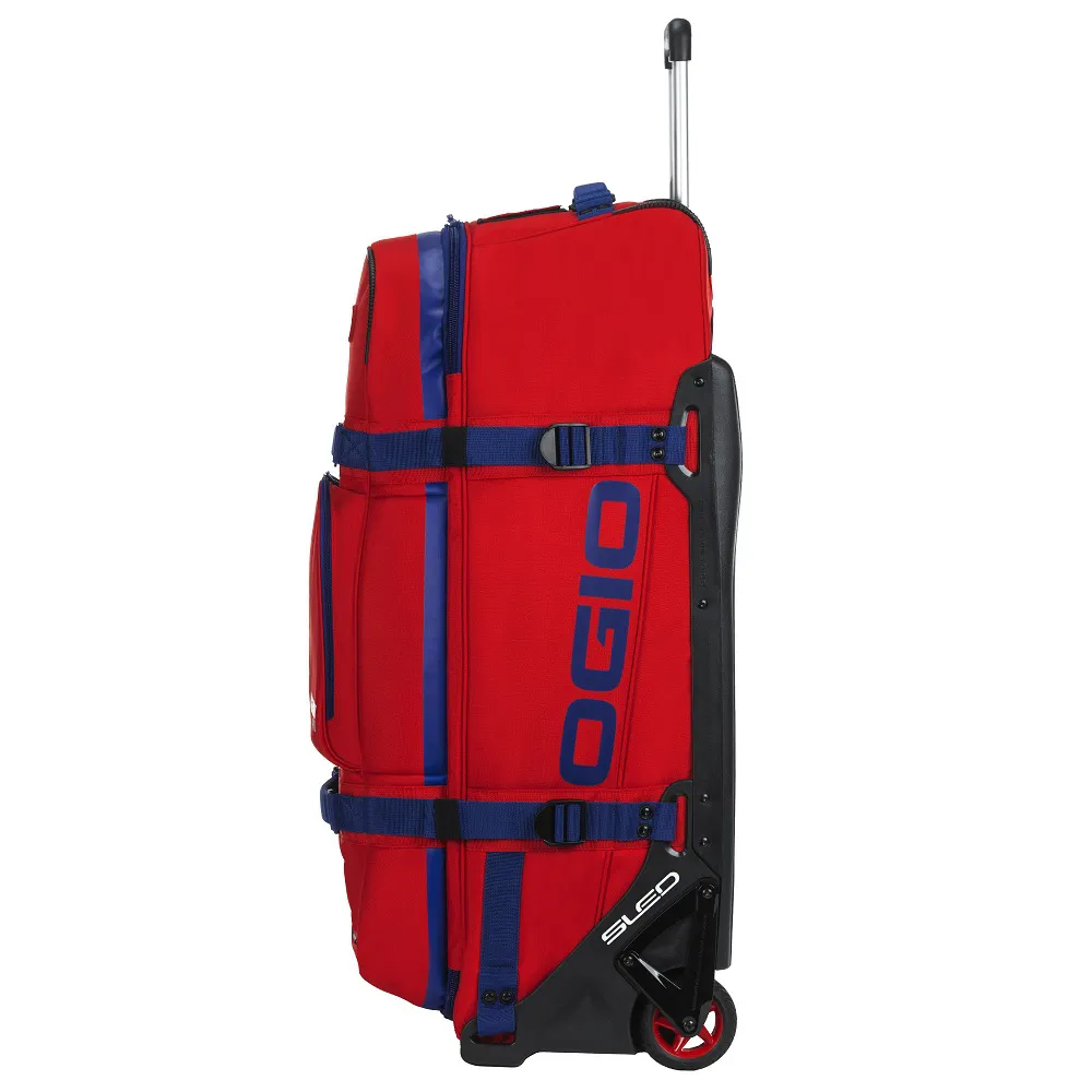 美品　良品　OGIO RIG9800 バイクバック　レッド系 Bolsa De Equipamentos Ogio Rig 9800 Pro Wheeled Bag - Blockade Red