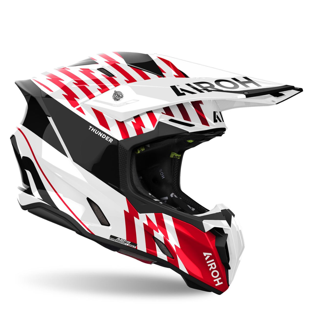 Capacete Airoh Twist 3 Thunder Vermelho brilho - Menta Motos - A