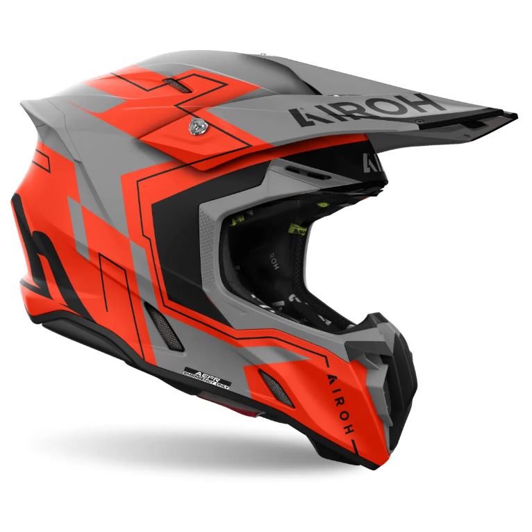 Capacete Airoh Twist 3 Dizzy Laranja - Menta Motos - A Melhor Loja