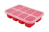 Porta Papinha de Silicone com Tampa 8 Cubos (30ml) Leão - Marcus & Marcus