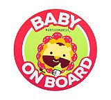 Adesivo de Silicone para Vidro de Carro Baby On Board Leão - Marcus & Marcus