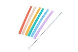 Kit 06 Canudos em Silicone com Escova - Marcus & Marcus