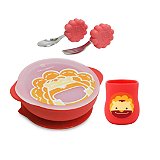 Kit Alimentação Copo Anatômico, Tigela e Talheres Leão - Marcus & Marcus
